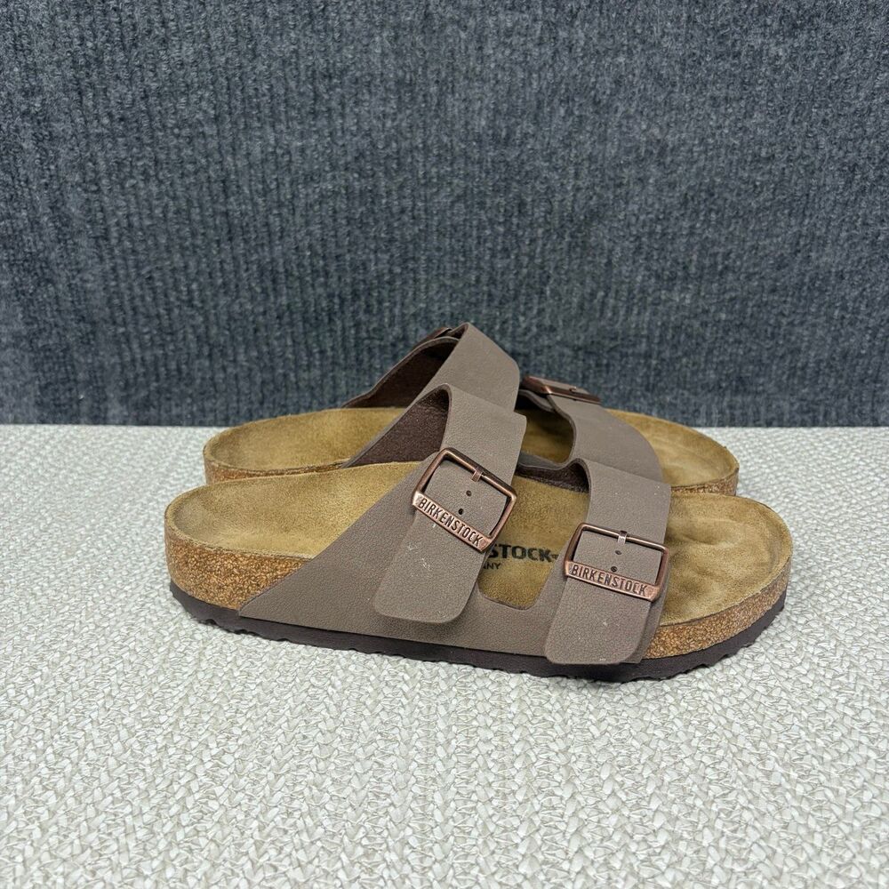 NEW Birkenstock Arizona Birkibuc Mocha Brown Leather Sandals Women’s 38 US 7